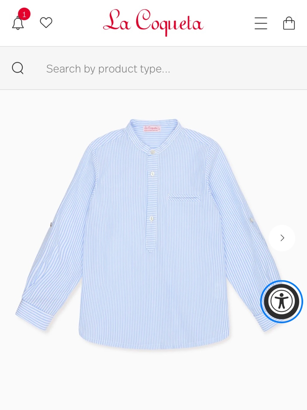 La Coqueta Blue Stripe Mateo Long Sleeve Boy Shirt